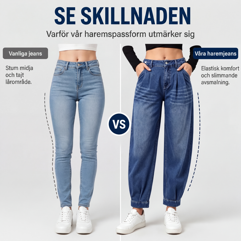 ✨Ny lansering👖Damjeans med hög midja och haremmodell-5