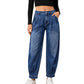✨Ny lansering👖Damjeans med hög midja och haremmodell-9