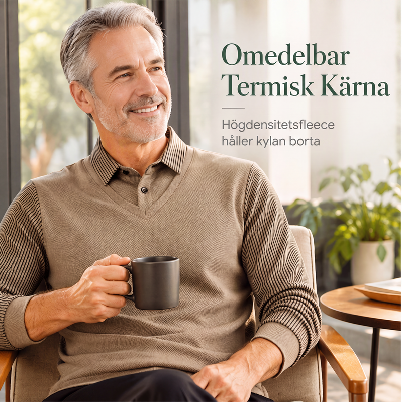 Nya ankomster📦|Herrtopp i falsk tvådelad design med långa ärmar-6