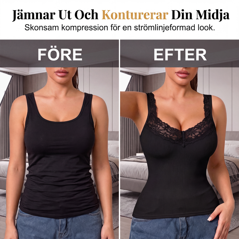 👩Damlinne med spets, storlek i plusstorlek, figursydd-3
