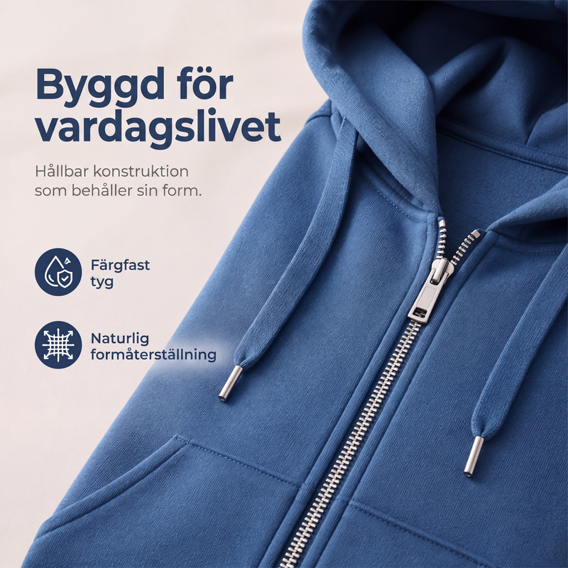 🧥Medellång huvtröja för kvinnor, ledig kofta med dragkedja och fickor-6