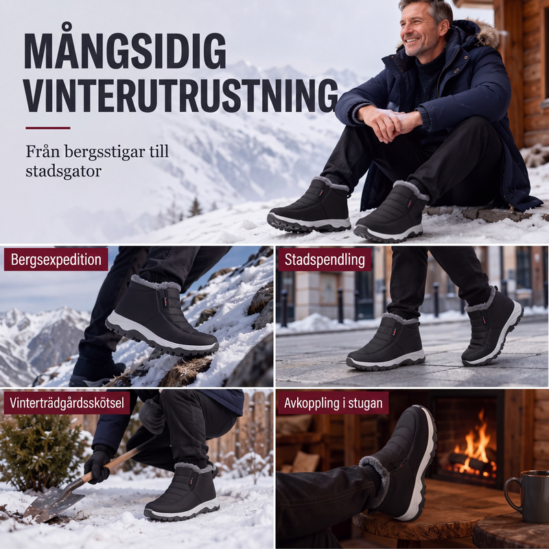 Nya ankomster❄️ Isolerade stövlar med bred tå – perfekta för äldre och aktiva-5