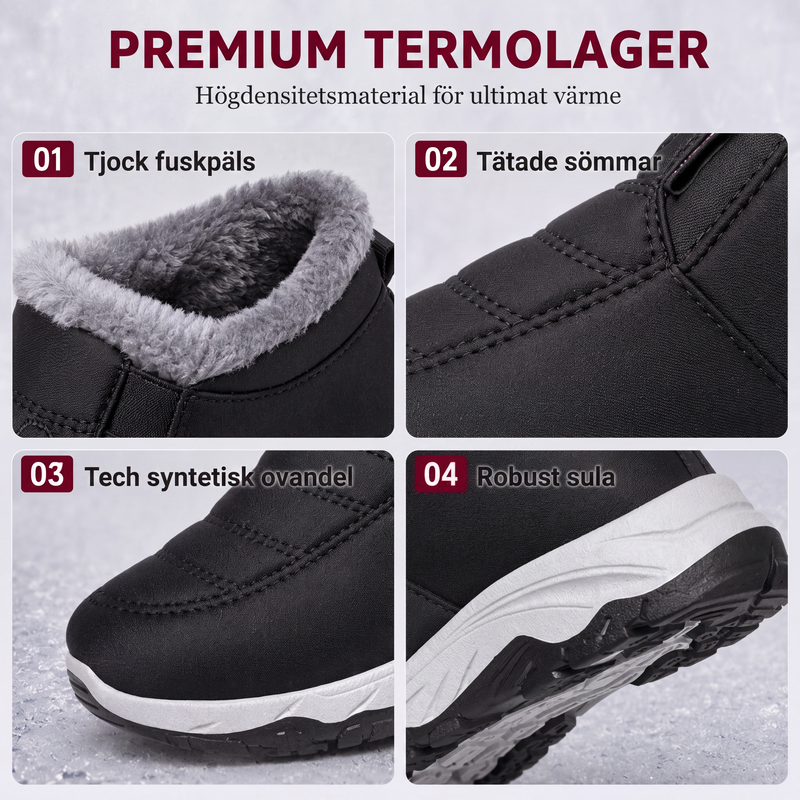 Nya ankomster❄️ Isolerade stövlar med bred tå – perfekta för äldre och aktiva-7