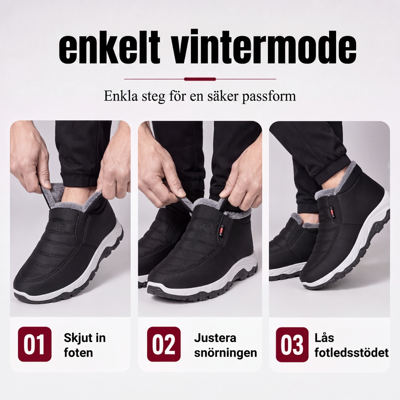 Nya ankomster❄️ Isolerade stövlar med bred tå – perfekta för äldre och aktiva-10