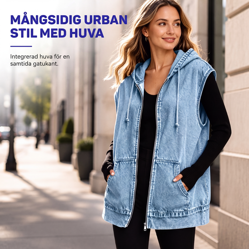 🔥Bästsäljare🧥 Oversize känguväst med huva-1