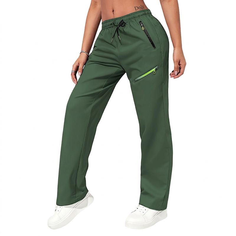👖🔥 Bästsäljare – avslappnade sport- och träningsbyxor för damer med fickor med dragkedja-9