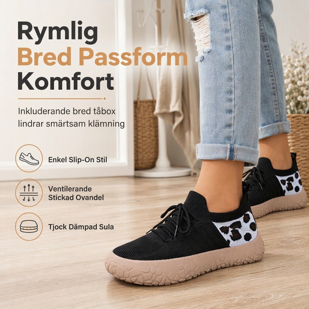 Kvinnor Slip-on Loafers Lätta Andas Sommar Casual Platt Skor Plusstorlek-2