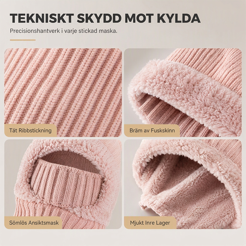 Bästsäljare🔥|Damens stickade enhetliga vintermössa med halsduk och ansiktsmask-2