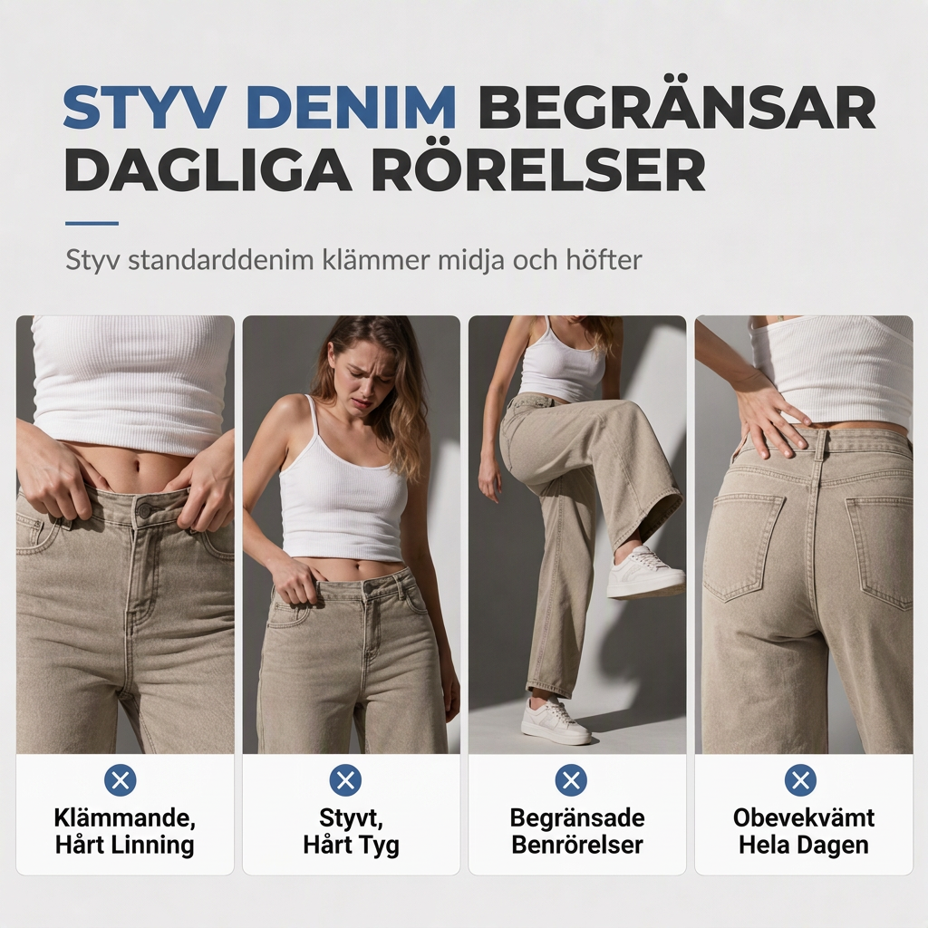 Damjeans med passform som är ledig och lös, vida ben-1
