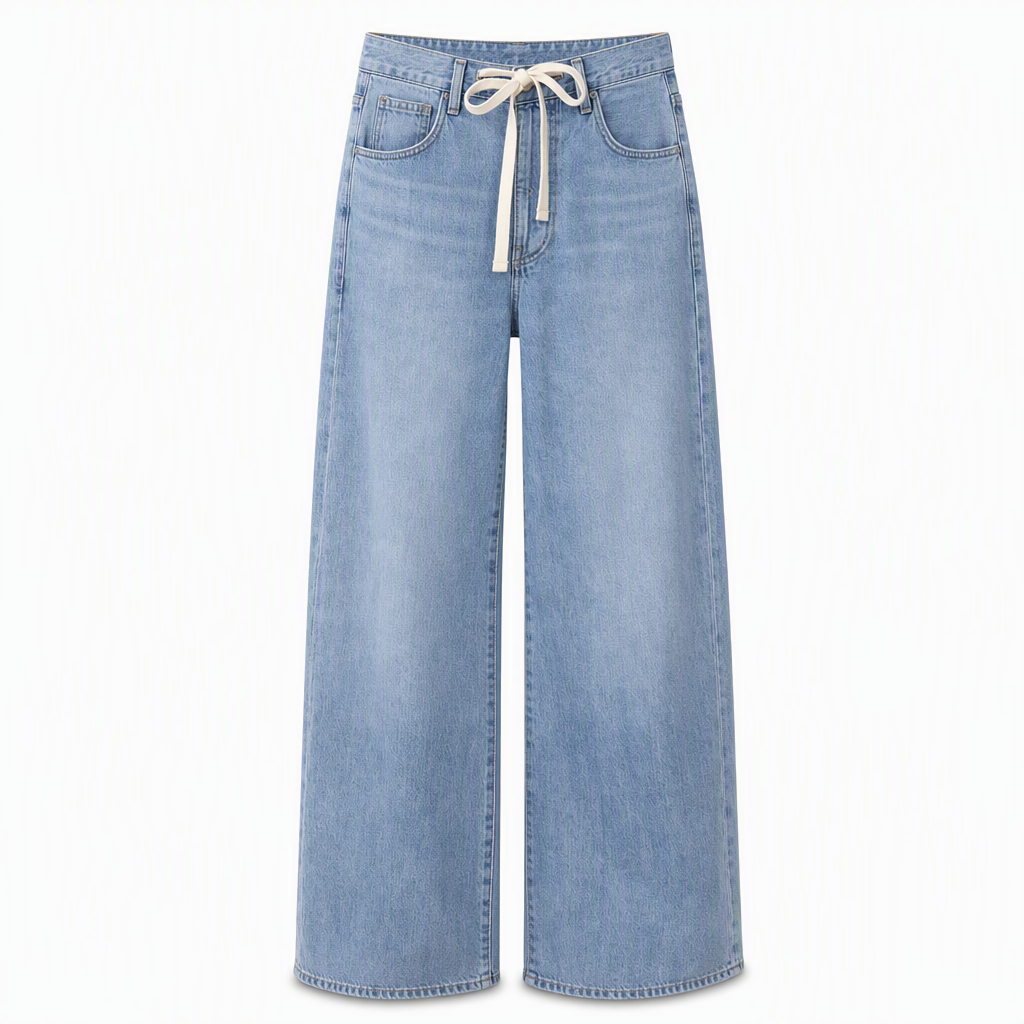 Damjeans med passform som är ledig och lös, vida ben-10