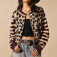 Tidlös Stickad Cardigan Dam – Mjuk Kofta med Elegant Leopardmönster-3