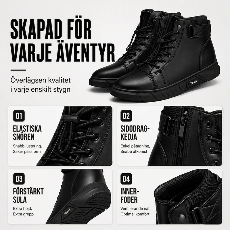 🍂Nya höstnyheter|Herr Vattentäta Boots i Läder – Robust Höst- och Vintersko-1