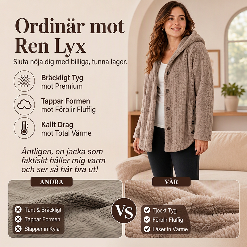 🍂Bästsäljande höstnyheter|Mysig teddyjacka för kvinnor – Varm, mjuk och elegant vardagsstil-2