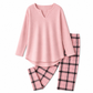 🚚 Fri frakt på just den här produkten!  Set med stickad topp och rutiga leggings för kvinnor-7