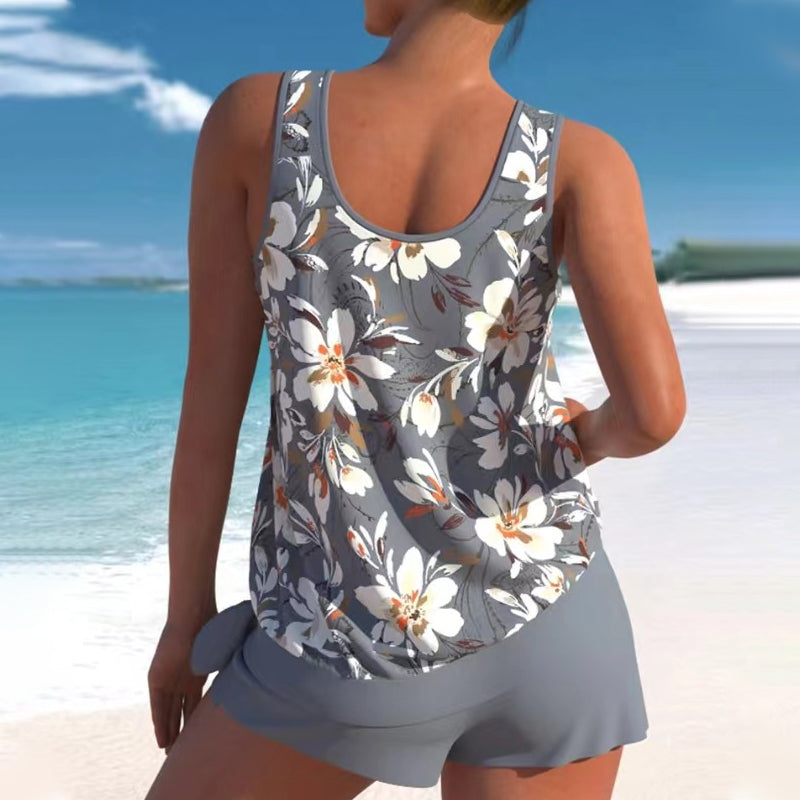 Mönstrat Tankini-set för kvinnor-4