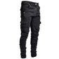 👖 50% rabatt💪Cargobyxor i denim för män-11