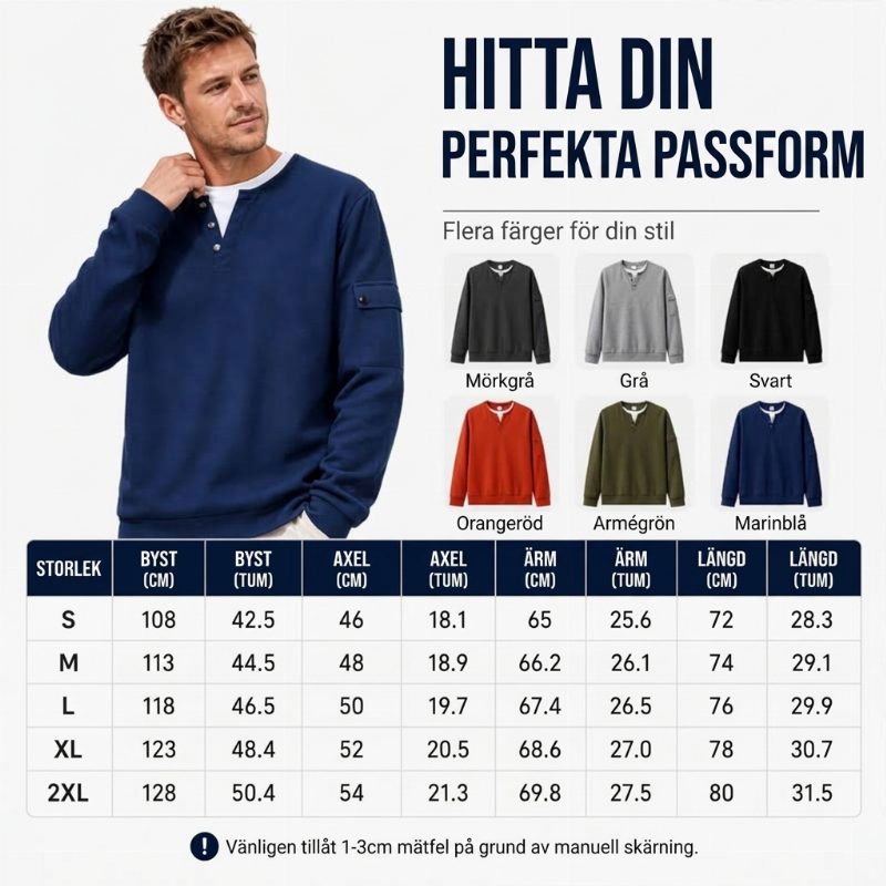 Herrars pikétröja i waffelstickad med falsk tvådelad design-4
