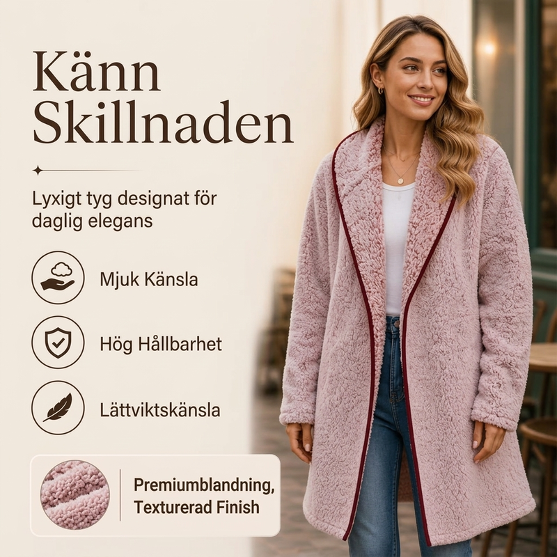 Avslappnad huvtröja i plysch för kvinnor, kofta modell-3