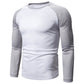 Långärmad raglan-t-shirt för män med färgblockdesign-12