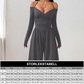 Elegant djup V-ringad jumpsuit med halterneck för kvinnor-6