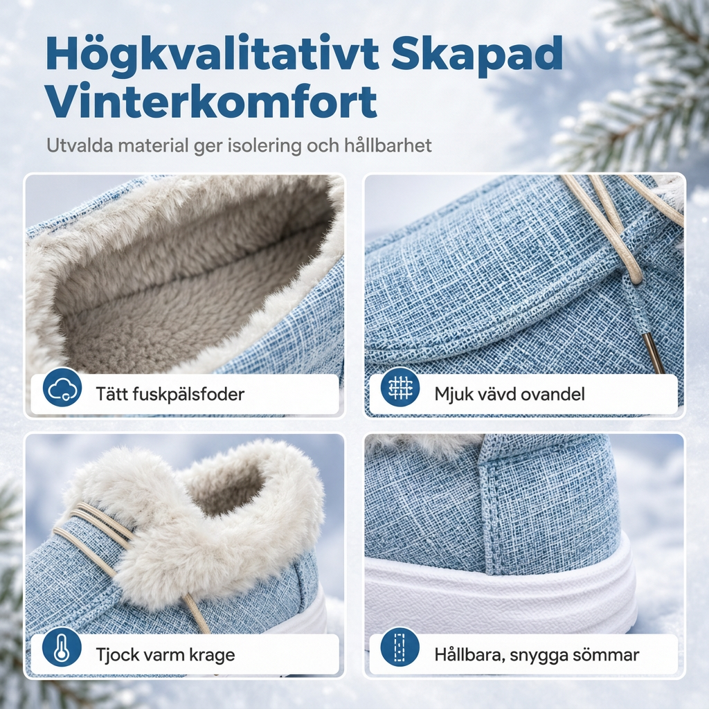 Kvinnliga avslappnade slip-on vinterskor-4