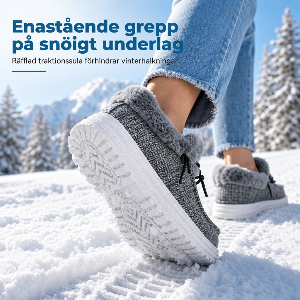 Kvinnliga avslappnade slip-on vinterskor-3