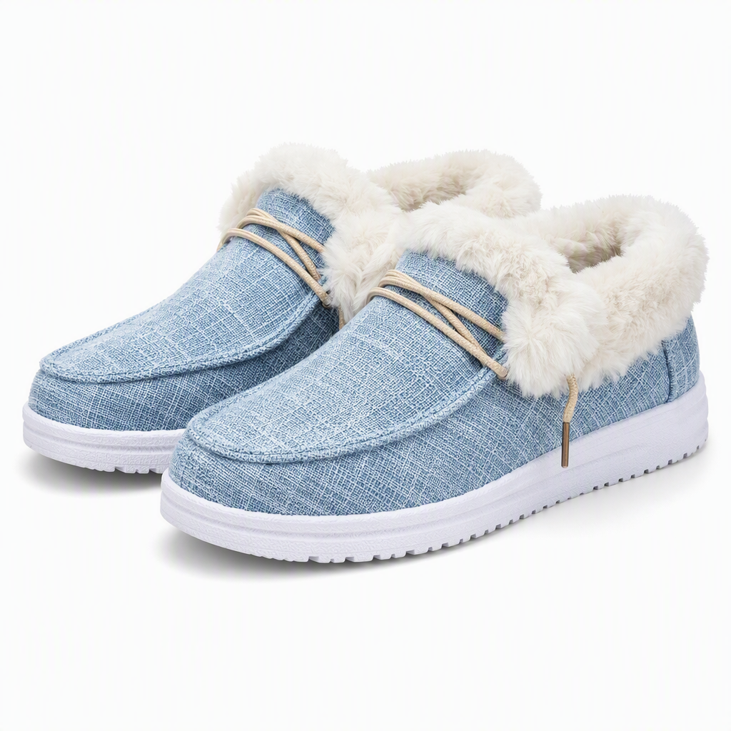 Kvinnliga avslappnade slip-on vinterskor-9