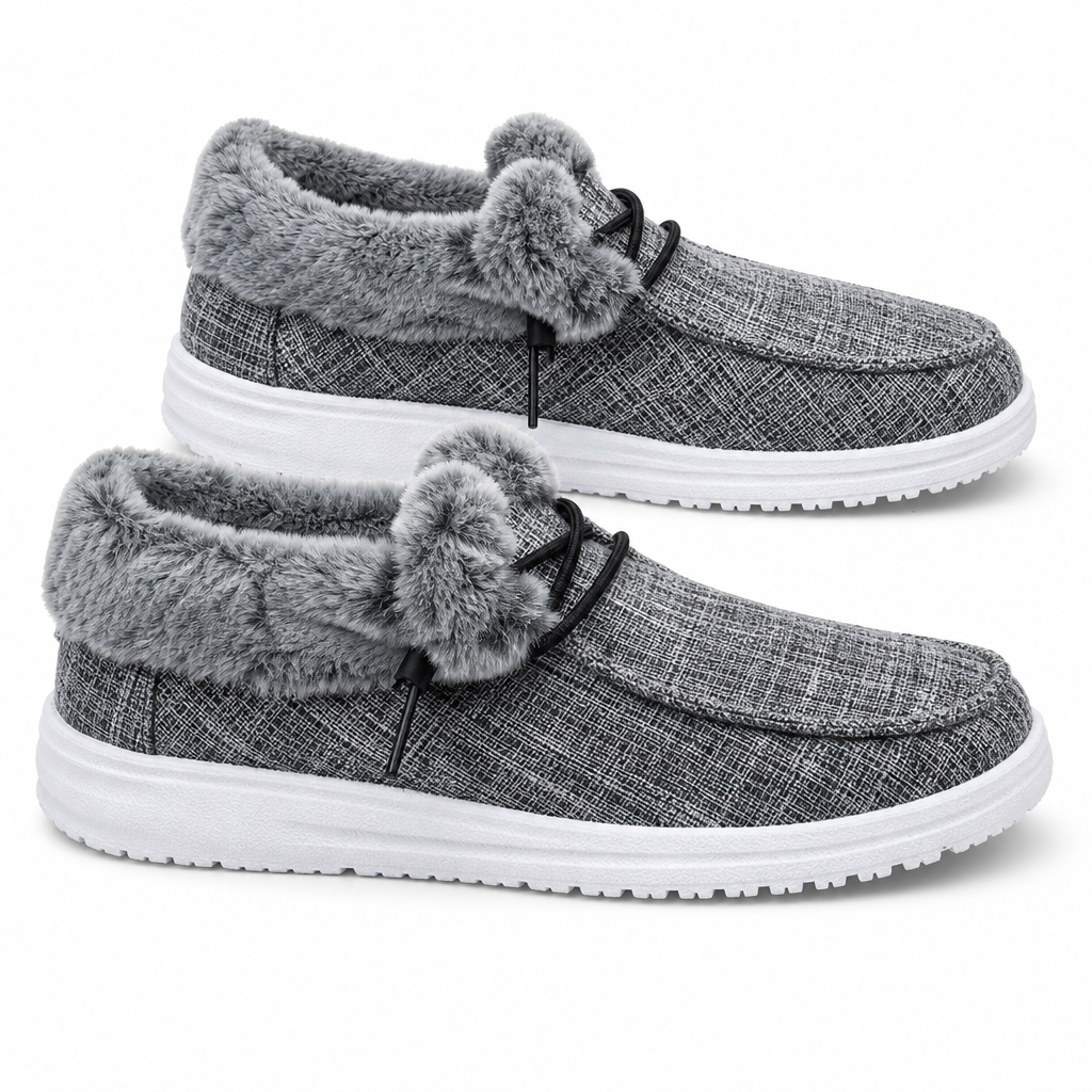 Kvinnliga avslappnade slip-on vinterskor-8