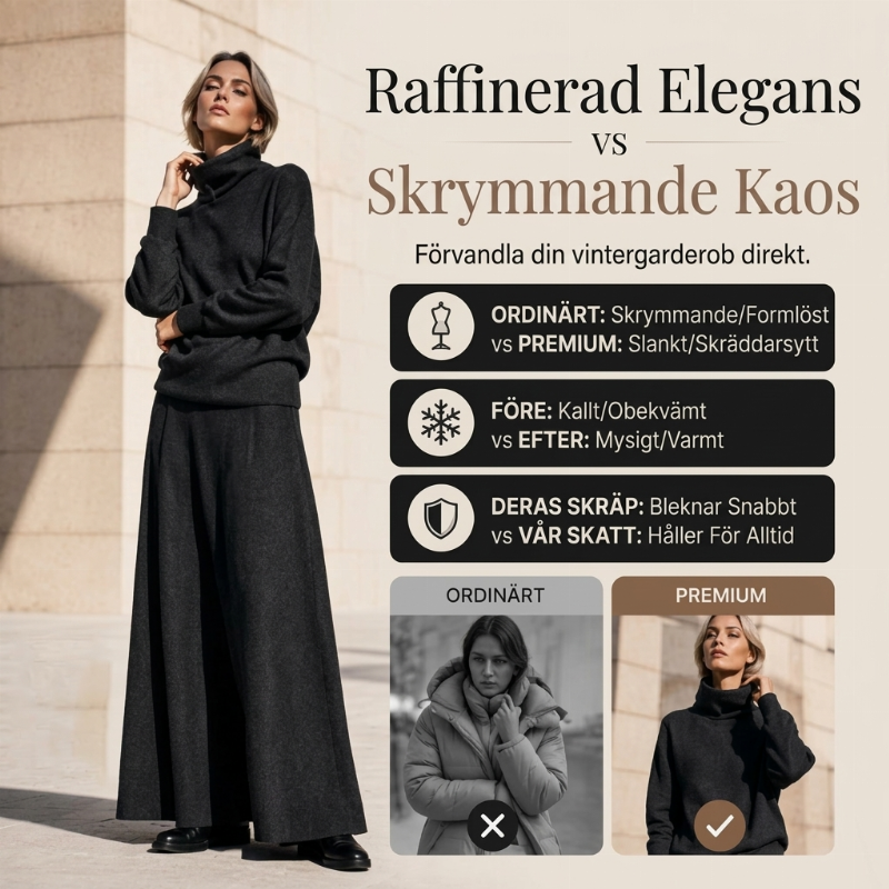 ✨ Elegant stickad look 🤎 Set med damtröja med krage och maxikjol – bekvämt, feminint och tidlöst-2