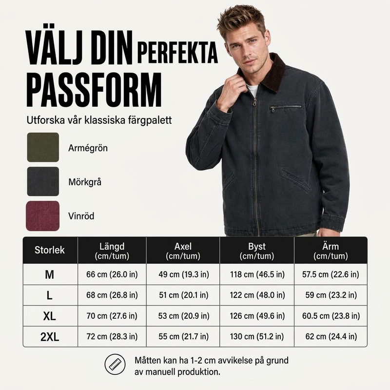 Klassisk ledig jeansjacka för män-5