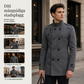 Smalpassad dubbelknäppt trenchcoat för män-5