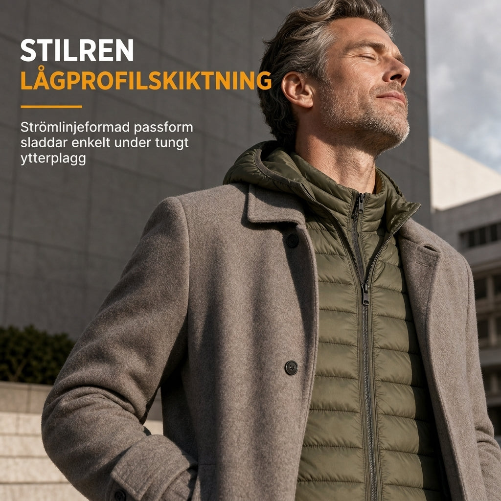 📢🎉50 % rabatt!!!🛍️✨Lätt, quiltad bomullsjacka för män med huva, kort modell, avslappnad stil, för vintern, i stora storlekar-2