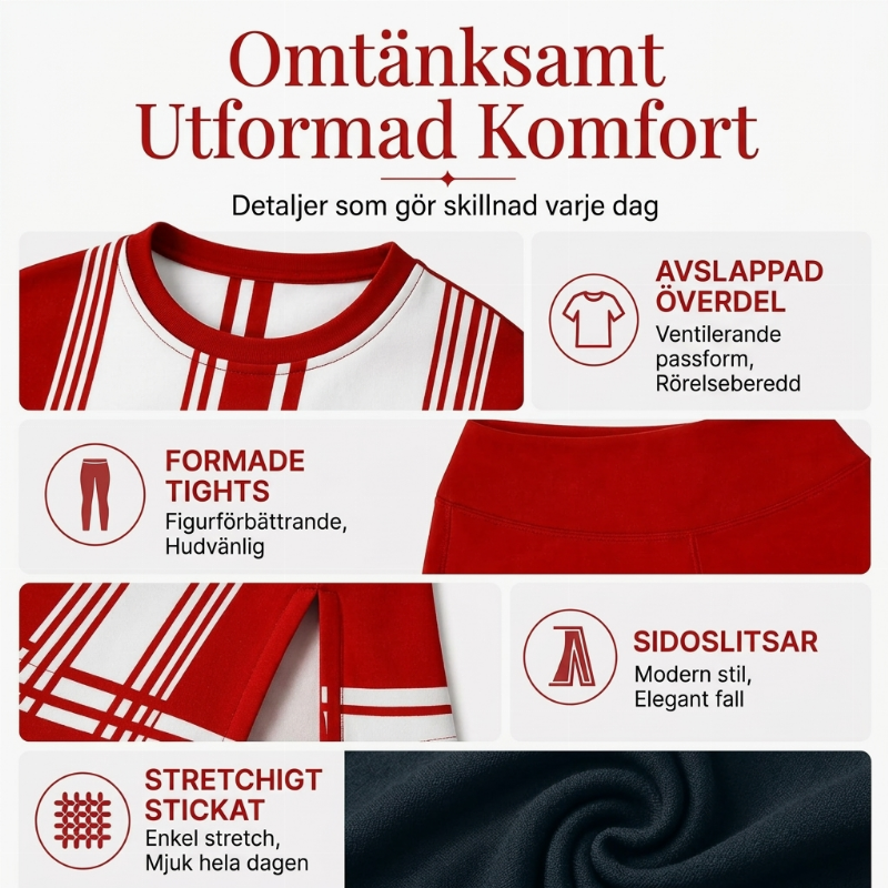 🔥50% OFF Långärmad tryckta topp & leggings-set för kvinnor-1