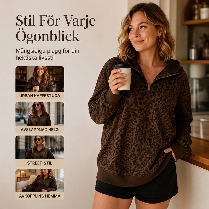 Damträja med leopardmönster och kvartszip-4
