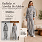 Damset i stickad modell: Turtleneck-tröja + byxdress med breda ben-2