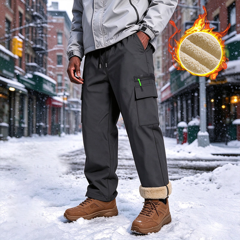 🔥50% NordicShield™ Termocargo Byxor Herr – Vindtäta, Fleecefodrade & Värmande för Vinter & Outdoor-9