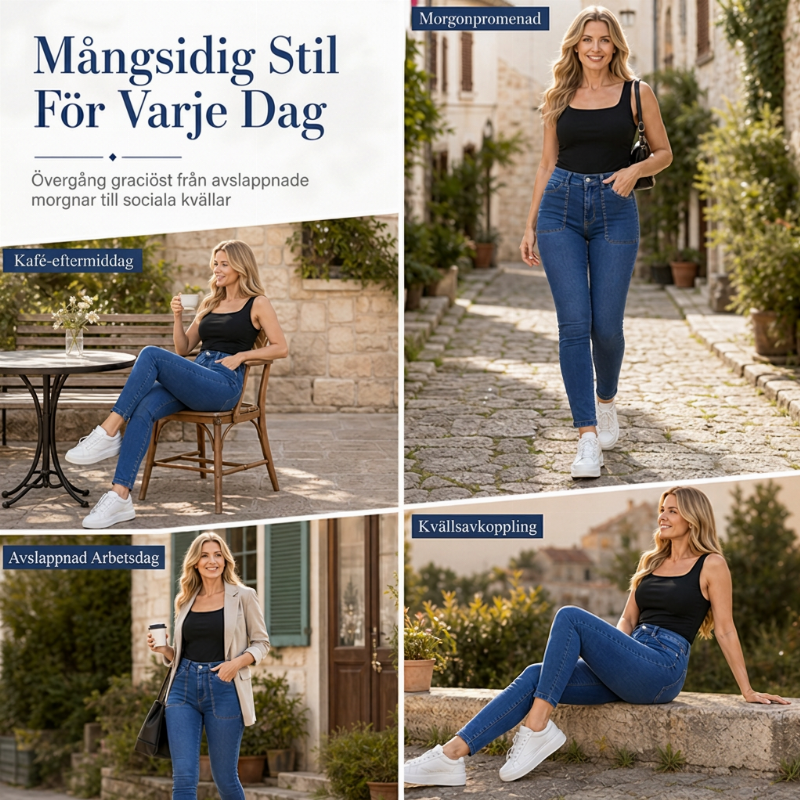 Dessa damjeans har en avslappnad passform och hög midja-3