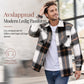 Casual rutig flannelskjorta för män-4