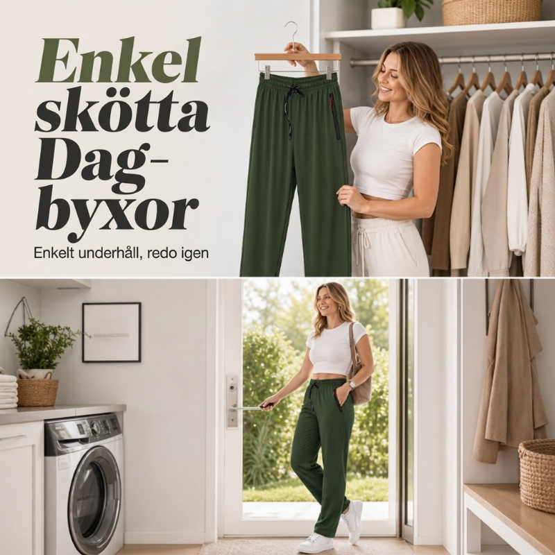 Smidiga och bekväma pendlingsbyxor för kvinnor-3