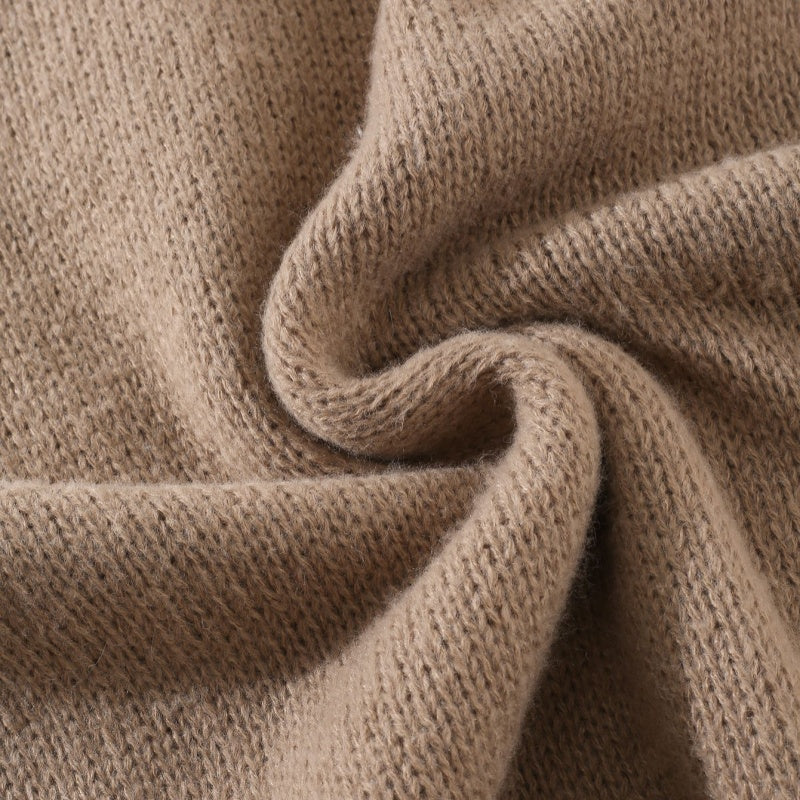 ☁️Mjuk Värme, Höst & Vinter Essentiell🧶 Dam Rund Hals Pullover Tröja – Andningsbar & Hudvänlig, Varm & Mysig | Perfekt Höst/Vinter Stickad ✨-4