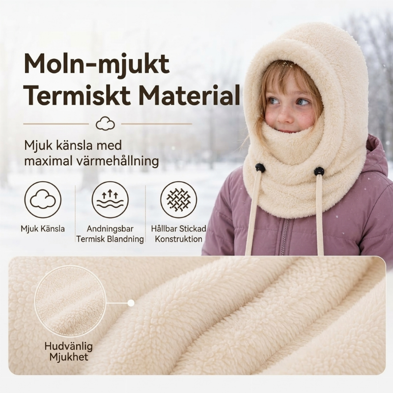 🧢Vindtät termisk cykelbalaklava för barn-4