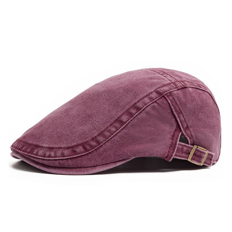 Unisex Vintage Flat Cap i Denimstil – Klassisk Baskerkeps med Retro Look & Komfortabel Passform-18