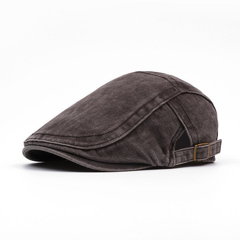 Unisex Vintage Flat Cap i Denimstil – Klassisk Baskerkeps med Retro Look & Komfortabel Passform-19