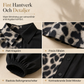 50 % RABATT🖤 🐆Långärmad miniklänning för damer med leopardmönster och kontrasterande lappar samt bälte-4