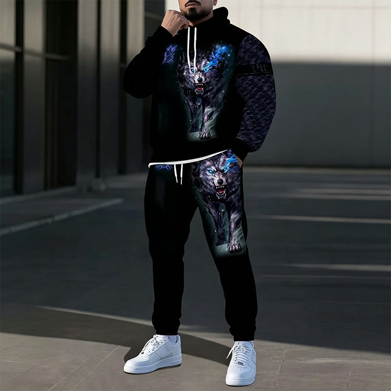 ✈️Fri frakt🔥 50 % RABATT IDAG! 🧥 Set med huvtröja och byxor för män – mysig komfort, urban stil och modern look för vardagen ✨-13