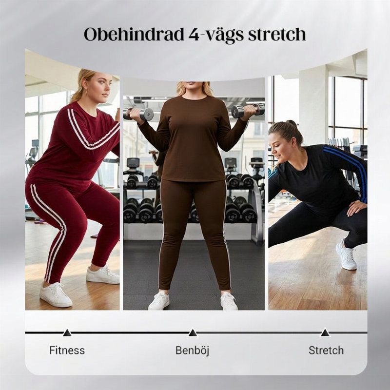 🏃‍♀️ Långärmat träningsset i två delar för kvinnor – bekvämt, stretchigt och perfekt för träning och vardag, nu till halva priset! ✨-6