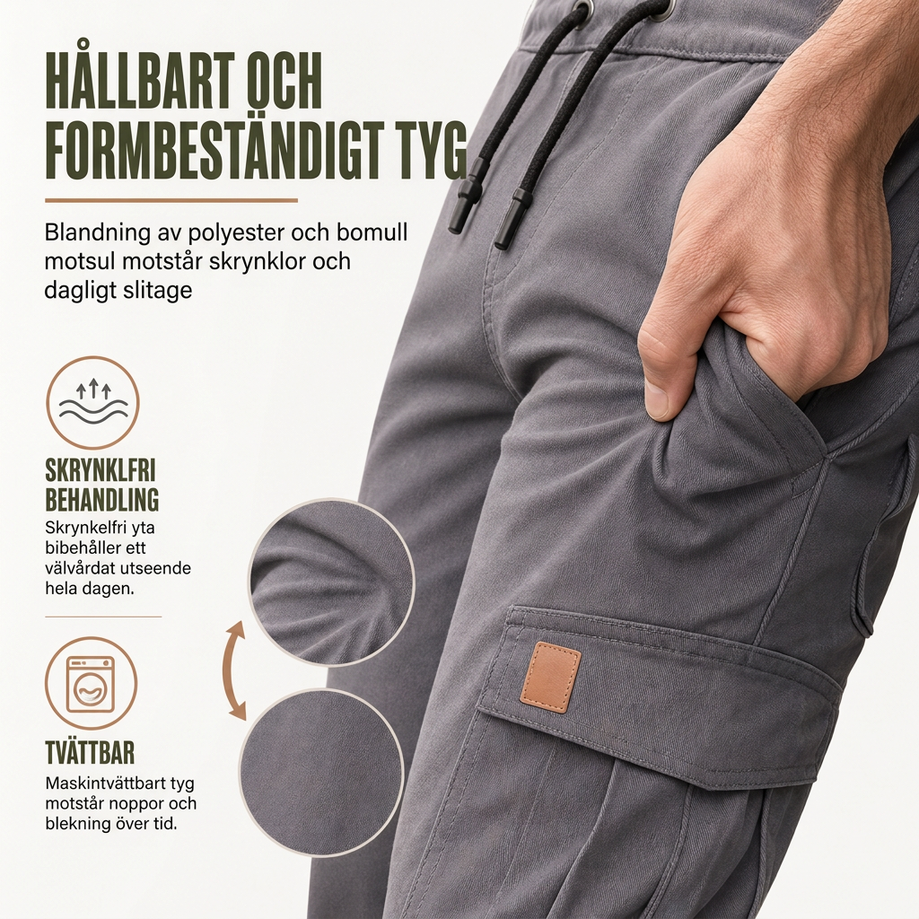 (🔥 Köp 2 – Spara mer!) Kvinnors lediga enfärgade cargo-joggers-6