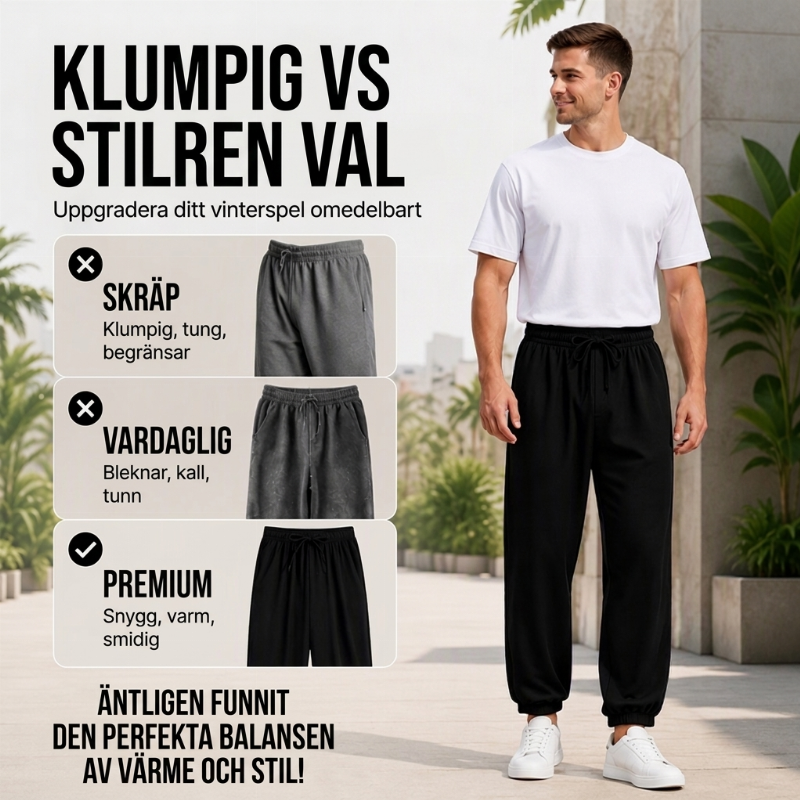 Unisex vindtäta och snabbtorkande byxor med plyschfoder-2