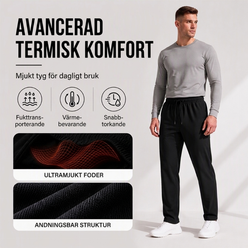 Unisex vindtäta och snabbtorkande byxor med plyschfoder-3