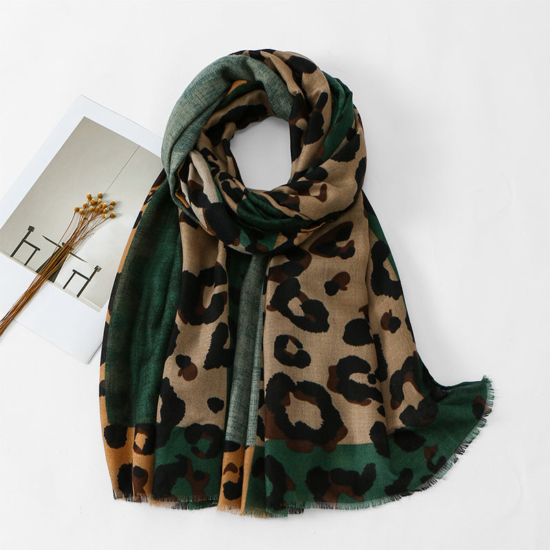 🐆Mångsidig lättvikts schal med leopardmönster🔥❄️-13